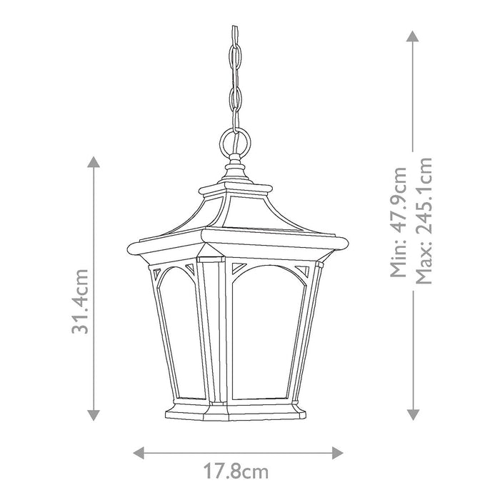 Quoizel Bedford Outdoor Pendant Light — alternate view