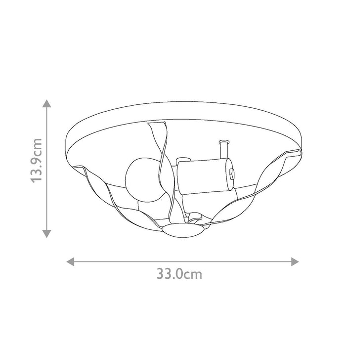 Quoizel Bradbury 2 Light Grey Flush Ceiling Mount — close-up detail