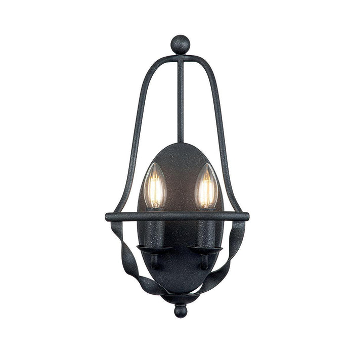 quoizel bradbury 2 light grey wall light