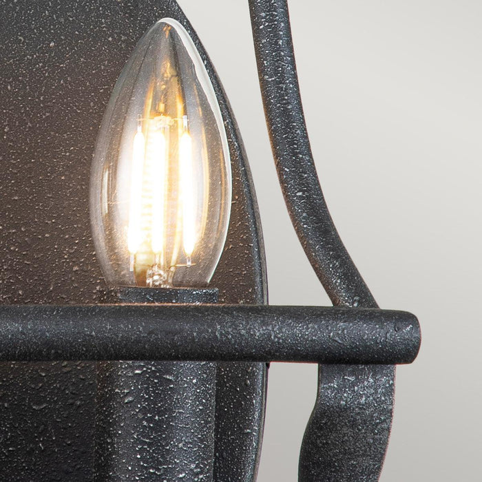 quoizel bradbury 2 light grey wall light Close Up