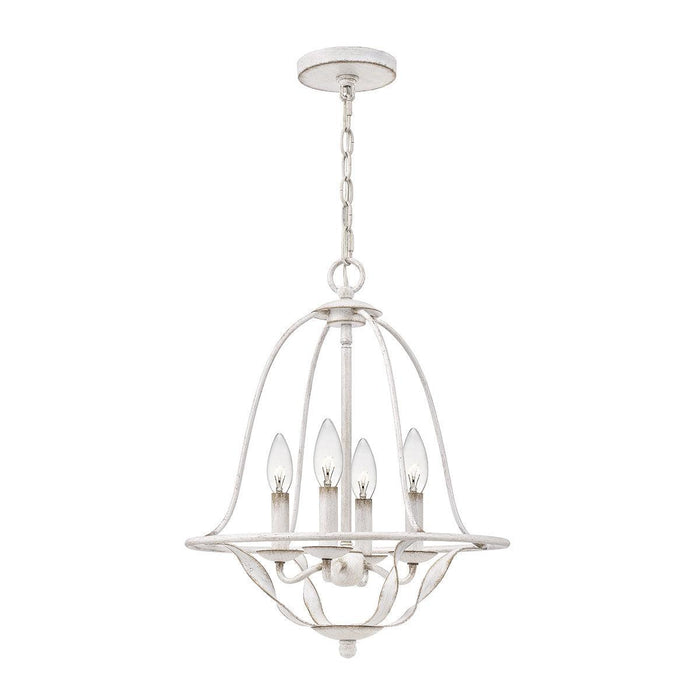 Quoizel Bradbury 4 Light Antique White Ceiling Pendant-Ceiling Pendant Lights-Elstead Lighting-1-Tiffany Lighting Direct