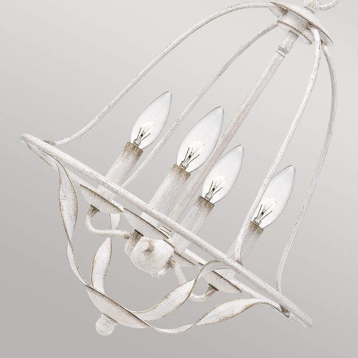 Quoizel Bradbury 4 Light Antique White Ceiling Pendant — additional angle