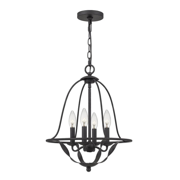 Quoizel Bradbury 4 Light Grey Ceiling Pendant-Ceiling Pendant Lights-Elstead Lighting-1-Tiffany Lighting Direct