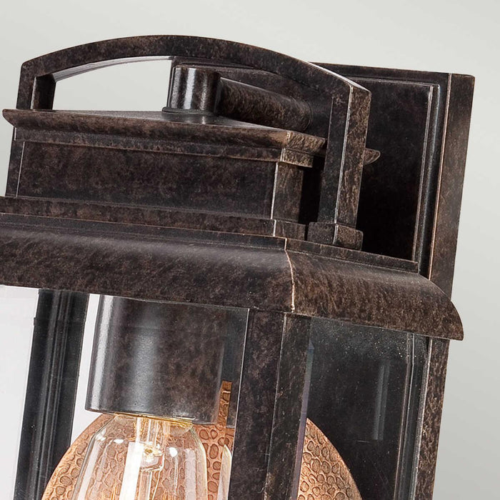 Elstead Byron Imperial Bronze Finish Small Outdoor Wall Close up image