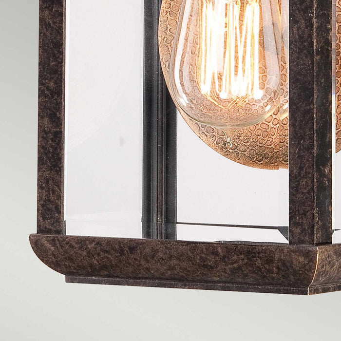 Elstead Byron Imperial Bronze Finish Small Outdoor Wall Fitting Close up