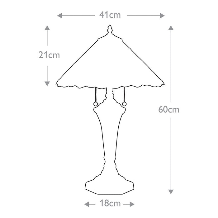 Quoizel Cambridge Tiffany Table Lamp — close-up detail
