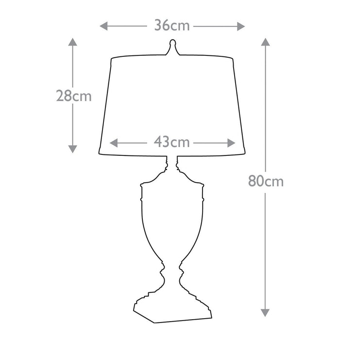 Quoizel Dennison Brass Table Lamp With Cream Shade — close-up detail