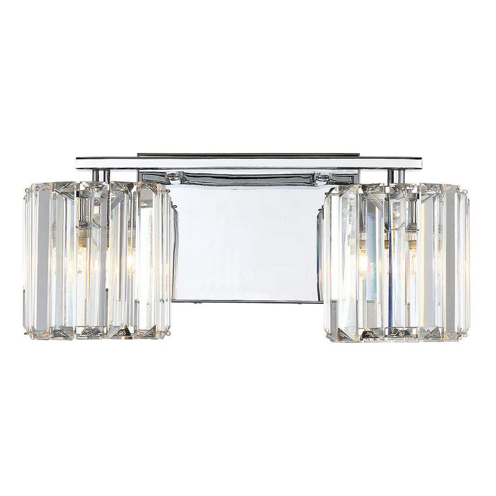quoizel divine 2 light chrome bathroom wall light