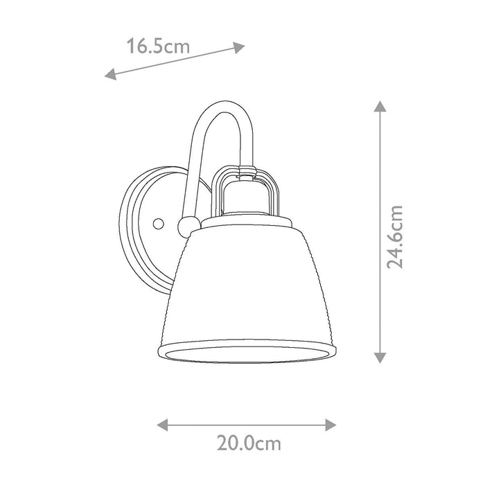 Quoizel Dublin 1 Light Natural Brass Bathroom Wall Light — close-up detail