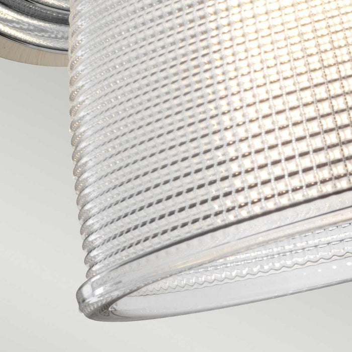 quoizel dublin 1 light polished chrome bathroom wall light Detailed Close Up