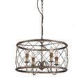 Quoizel Dury 4 Light Silver Pendant Chandelier-Ceiling Pendant Lights-Elstead Lighting-1-Tiffany Lighting Direct
