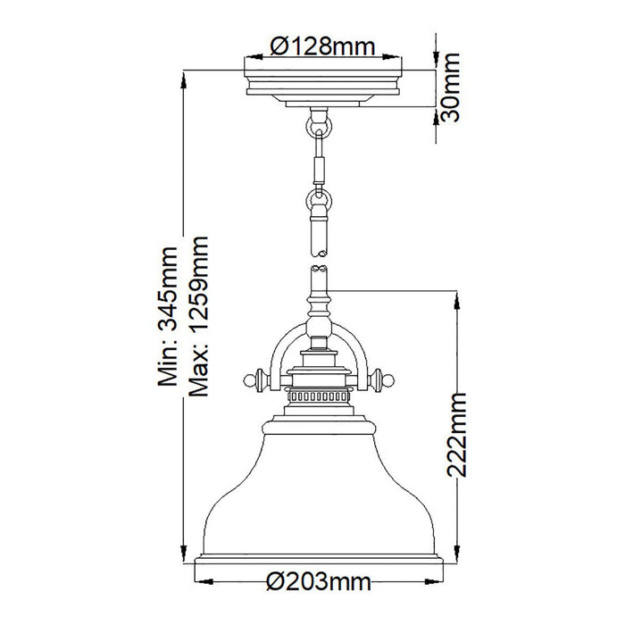 Quoizel Emery Mini Silver Pendant Ceiling Light — close-up detail