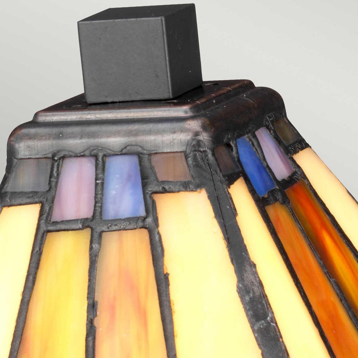 holmes tiffany 1 light mini bedside table lamp Detailed Close Up