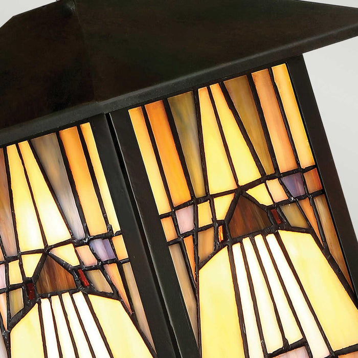 Quoizel Inglenook Small Outdoor Wall Light by exterior wall image close up