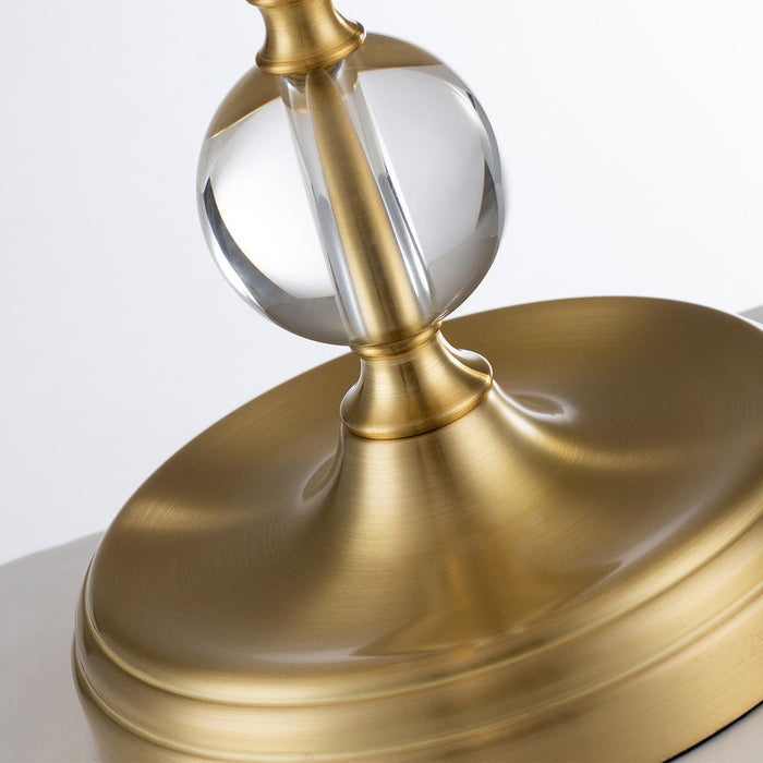 Quoizel Jenkins Brass Table Lamp With Cream Shade-Elstead Lighting-Living-Room-Tiffany Lighting Direct-[image-position]