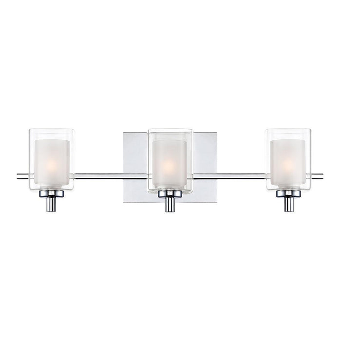 quoizel kolt 3 light chrome wall light