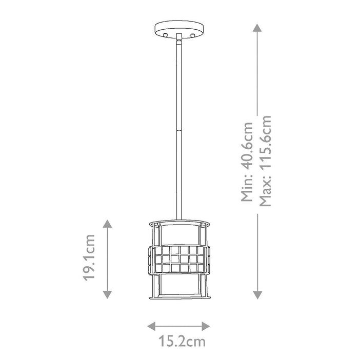 Quoizel Mini Copper Pendant Ceiling Light — close-up detail