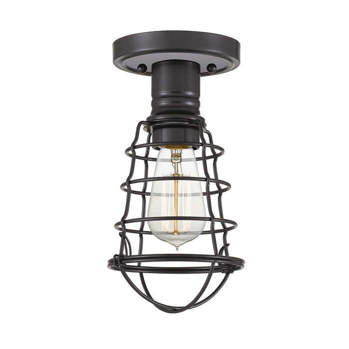 Quoizel Mixon 1 Light Bronze Semi-flush Mount Living room Image