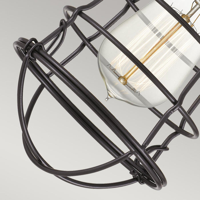 Quoizel Mixon 1 Light Bronze Semi-flush Mount Living room close up