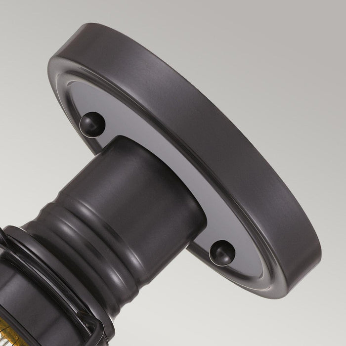 Quoizel Mixon 1 Light Bronze Semi-flush Mount Hallway close up