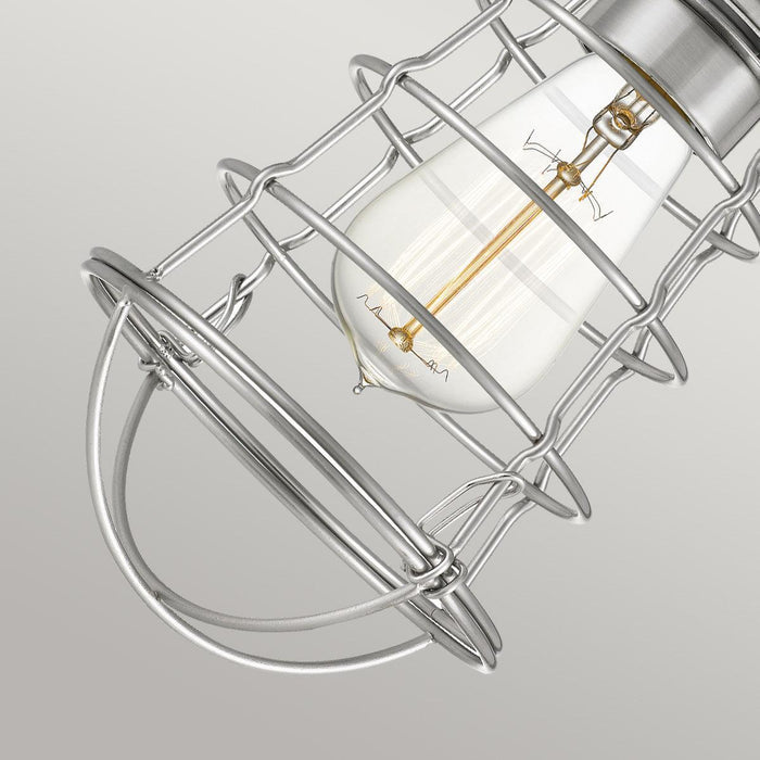 Quoizel Mixon 1 Light Nickel Semi-flush Mount Living room close up