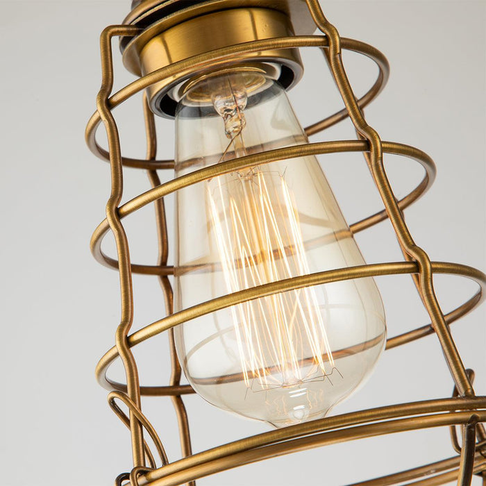 Quoizel Mixon 1 Light Weathered Brass Semi-flush Mount Hallway Image