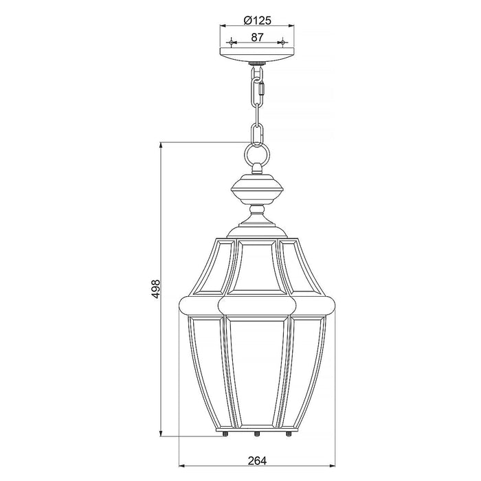 Quoizel Newbury Aged Copper Large Outdoor Pendant — alternate view