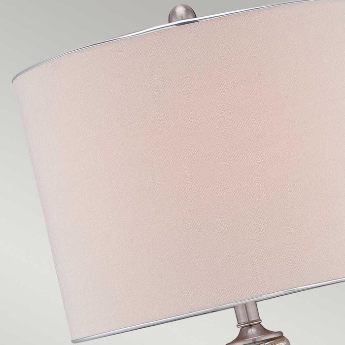 Quoizel Nicolls Mercury Glass Table Lamp With Beige Shade 3