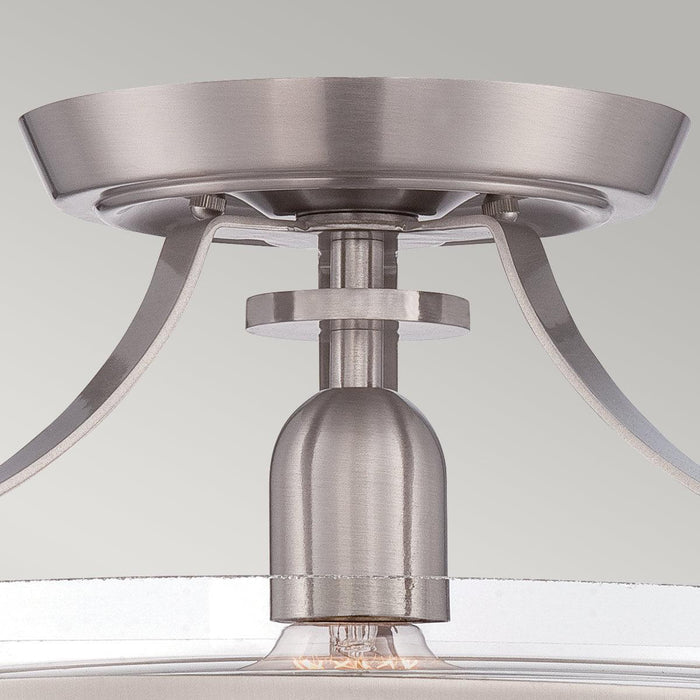 Quoizel Penn Station Semi Flush Brushed Nickel Ceiling Light — product detail