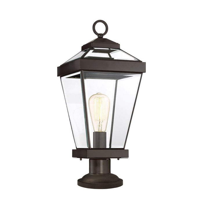 quoizel ravine medium bronze pedestal light