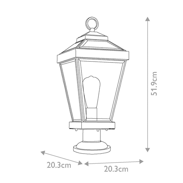 Quoizel Ravine Medium Bronze Pedestal Light — alternate view