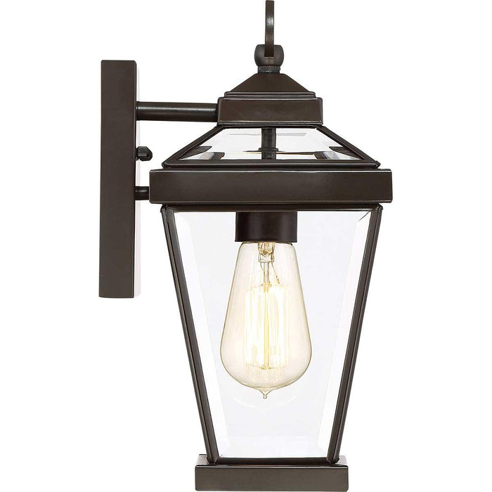 Quoizel Ravine Small Western Bronze Outdoor Wall Light — lifestyle setting