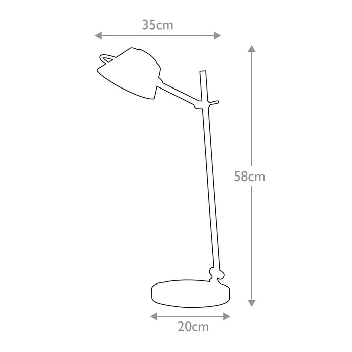 Quoizel Spencer LED Bronze Table Lamp — close-up detail