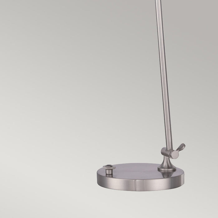 Quoizel Spencer LED Brushed Nickel Table Lamp — additional angle