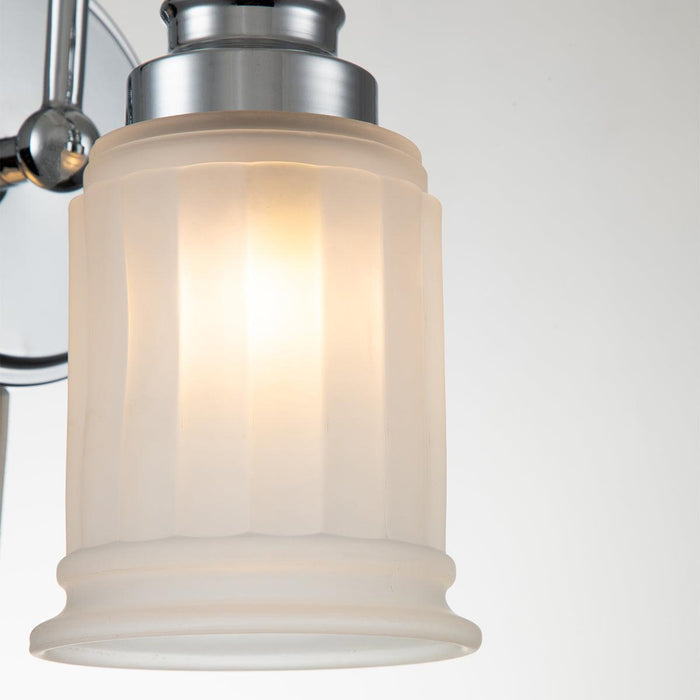 quoizel swell 1 light chrome bathroom wall light Living Room Close Up