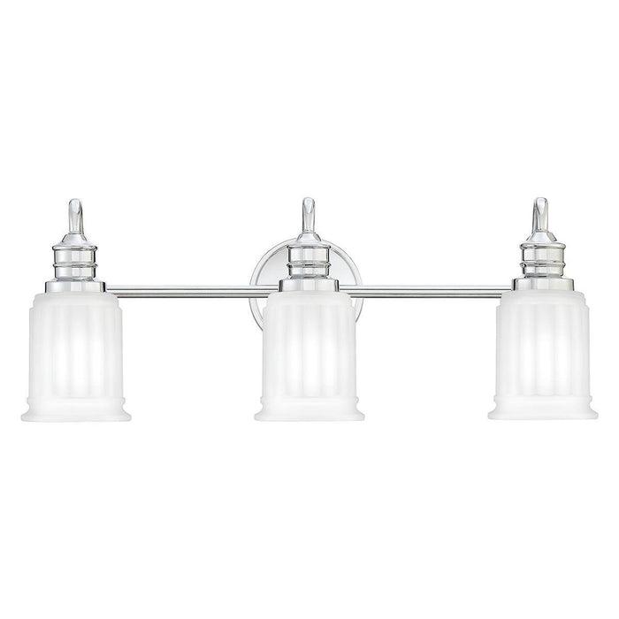 quoizel swell 3 light chrome bathroom wall light