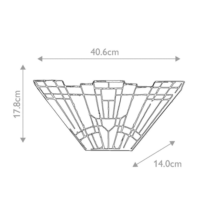 Quoizel Tiffany Inglenook 2 Light Wall Lamp — alternate view