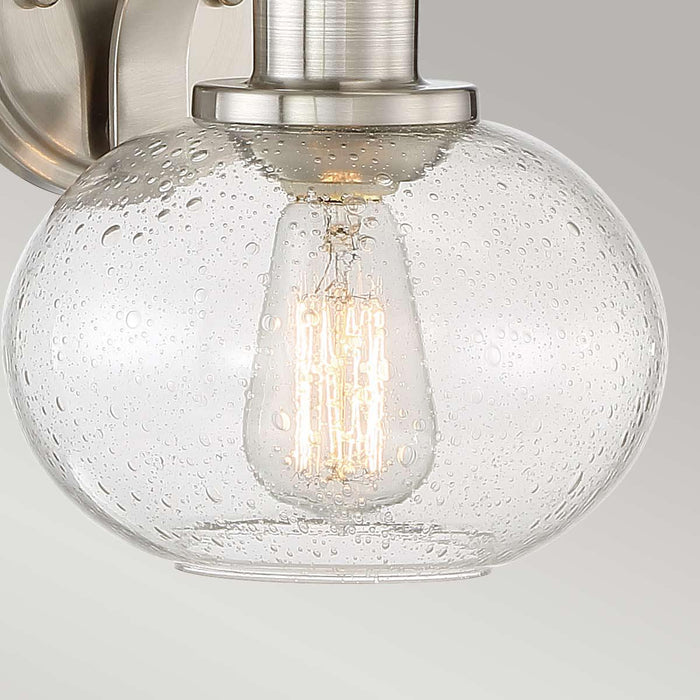 Quoizel Trilogy 1 Light Brushed Nickel Wall Light — additional angle