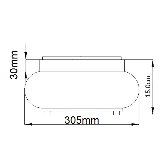 Quoizel Trilogy 2 Light Chrome Bathroom Flush Mount — close-up detail