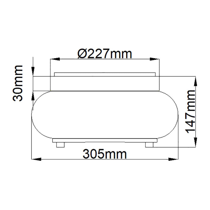 Quoizel Trilogy 2 Light Flush Brushed Nickel Ceiling Light — close-up detail