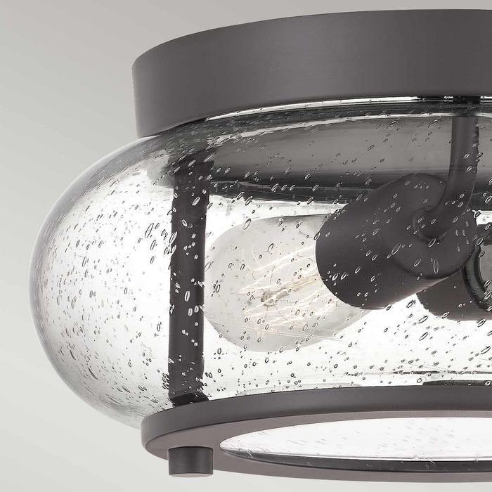 Quoizel Trilogy 2 Light Flush Mount Bronze Ceiling Light — lifestyle setting