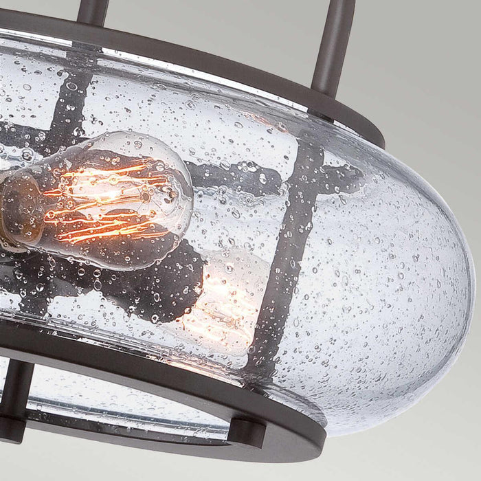 Quoizel Trilogy Bronze Medium Semi-Flush Ceiling Light Living room close up