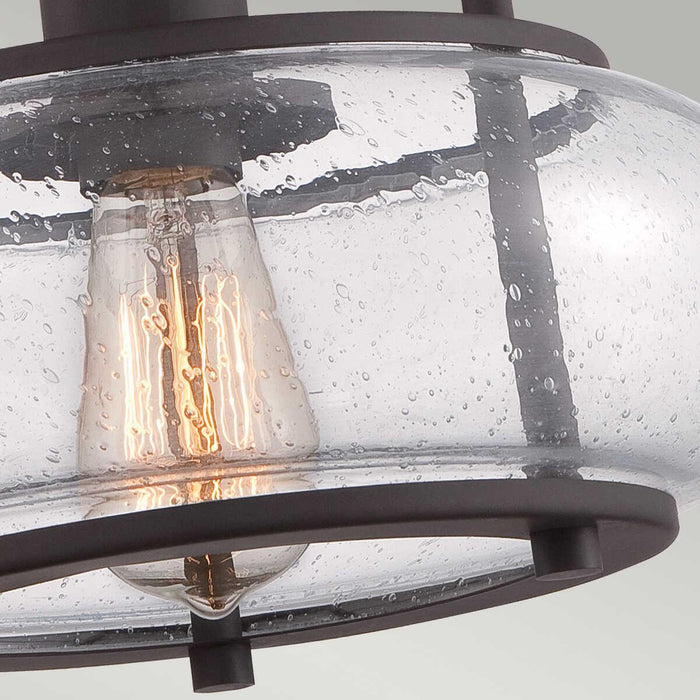 Quoizel Trilogy Small Old Bronze Semi-Flush Ceiling Light Living room close up