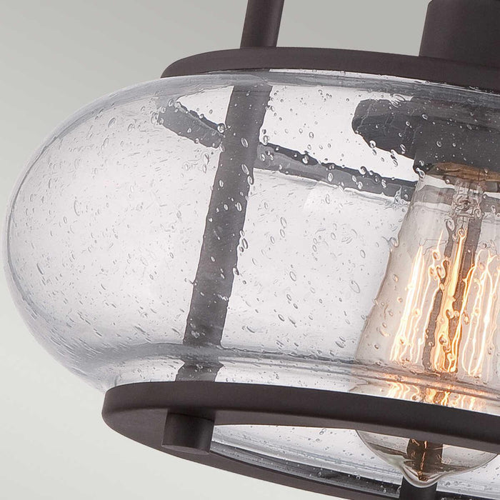 Quoizel Trilogy Small Old Bronze Semi-Flush Ceiling Light Living room wide shot