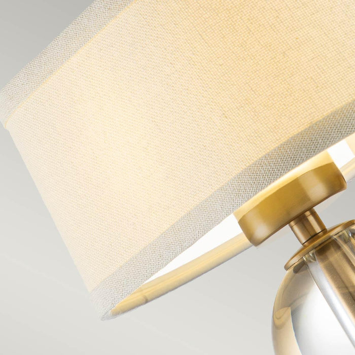 Quoizel Uptown Gotham 1 Light Brass Wall Light - Cream Shade — product detail