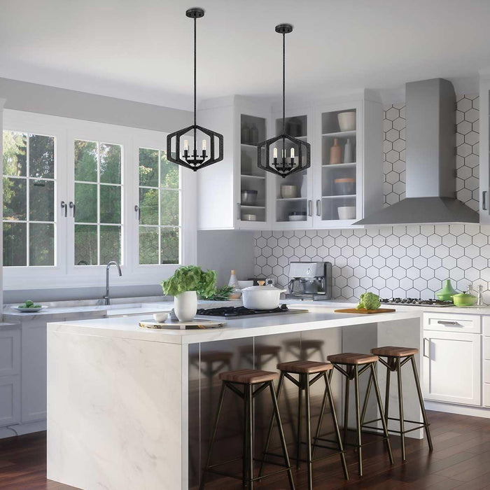 Quoizel Vanguard 3 Light Black Pendant — alternate view