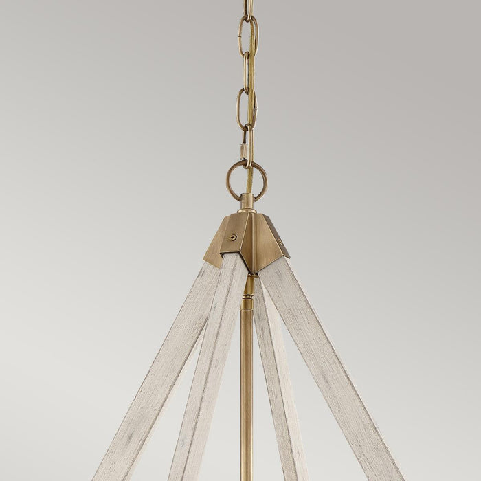 Quoizel View Point 3 Light Chandelier - Weathered Brass — product detail