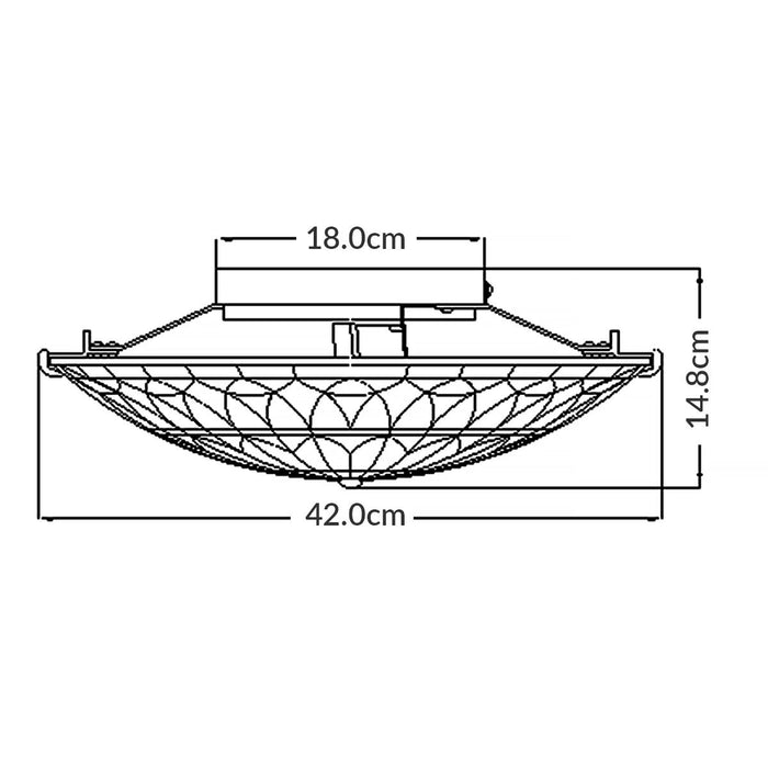 Quoizel West End Flush Tiffany Ceiling Light — alternate view