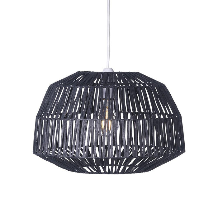 reims non electric paper black string shade