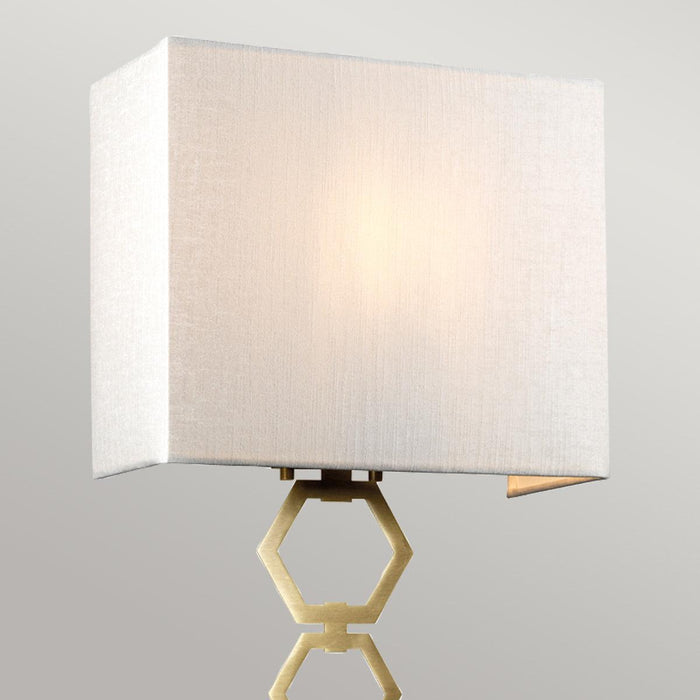 Ria Medium 1 Light Aged Brass Wall Light Elstead Lighting — side profile